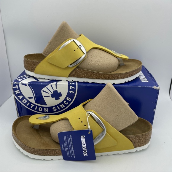 Birkenstock Shoes - Birkenstocks gizeh big buckle popcorn size 42